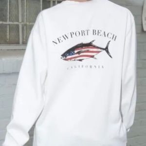 Brandy Melville white longsleeve Newport Beach